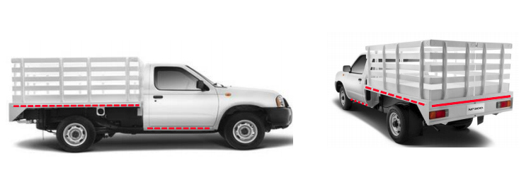 INSTALACIÓN LATERAL Y TRASERA PARA CAMIONETA TIPO ESTACAS