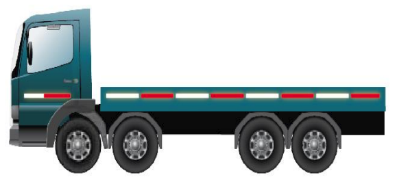 Orientación paINSTALACIÓN LATERAL PARA CAMIONES NO ARTICULADOSra la marcación trasera